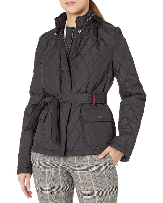 Tommy Hilfiger Molly Quilted Jacket in Black Lyst