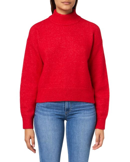Velvet By Graham & Spencer Red Cypress Alpaca Blend Sweater