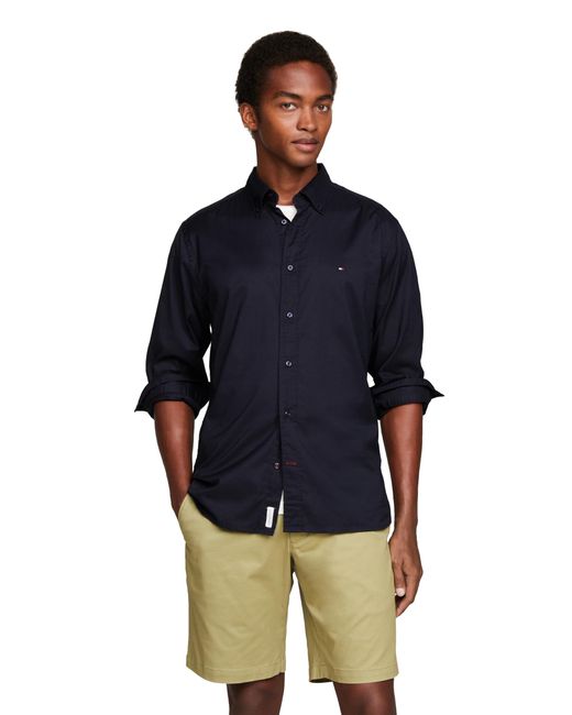 Tommy Hilfiger Blue Long Sleeve Poplin Regular Fit for men