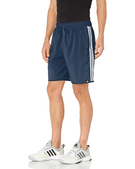 adidas Mens 3stripes Clx Swim Shorts Crew Navy/white Xsmall in Blue