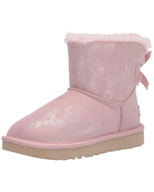 UGG Suede Mini Bailey Bow Ii Shimmer in Pink Cloud (Pink) - Save 40% | Lyst