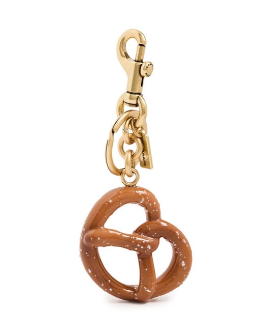 COACH Metallic Small Pretzel Bag Charm