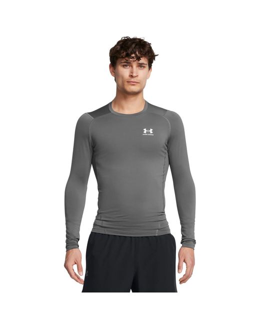 Under Armour Gray Armour Heatgear Compression Long-sleeve T-shirt, for men