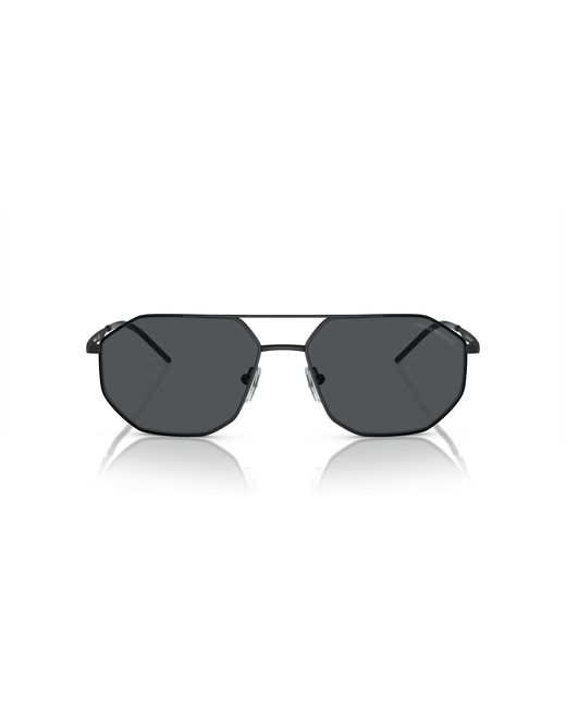 Emporio Armani Black Ea2147 Aviator Sunglasses for men