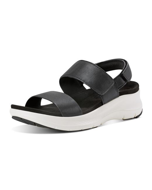 Rockport Black Qwera Wedge Sandal