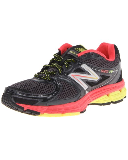 New Balance Synthetic 680 V2 Running Shoe in Black/Pink (Black) Lyst