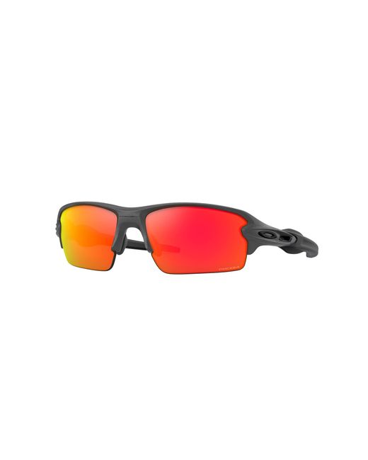 Oakley Red Oo9271 Flak 2.0 Low Bridge Fit Rectangular Sunglasses for men