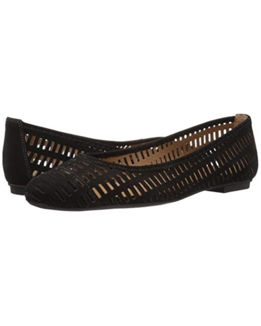 french sole black ballet flats