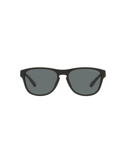 Polo Ralph Lauren Black Ph4180u Universal Fit Square Sunglasses
