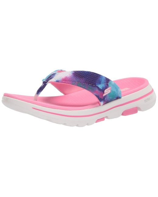 Skechers Black Go Walk 5 Tie Dye Sandal Flip-flop