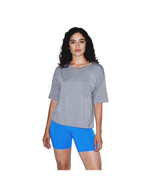 American Apparel Blue Mix Modal Pocket Short Sleeve T-shirt