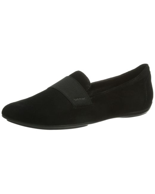 Geox Suede D Charlene in Black | Lyst