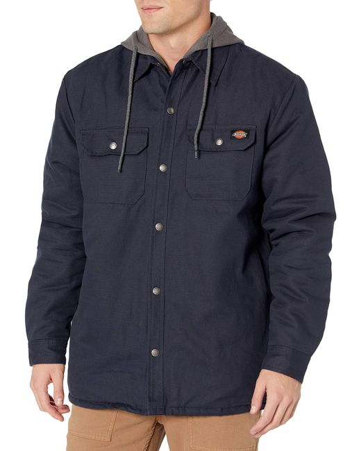 Dickies Mens Fleece Hooded Duck Shirt 