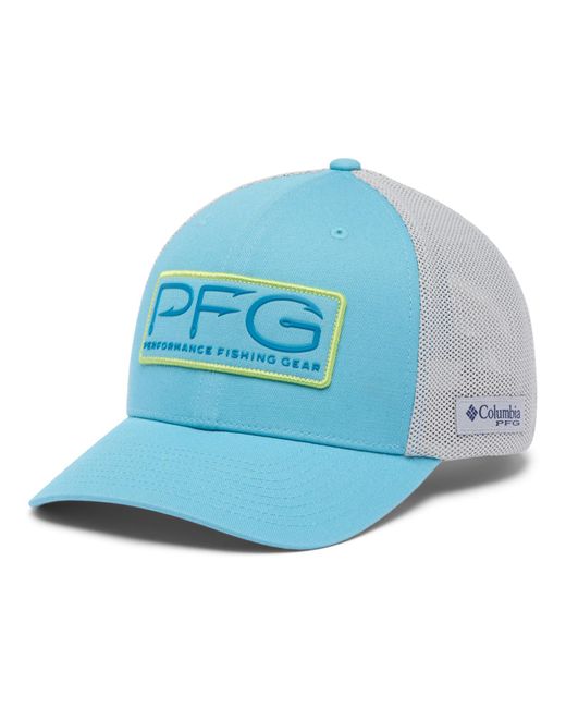 Columbia Blue Pfg Hooks Mesh Ball Cap