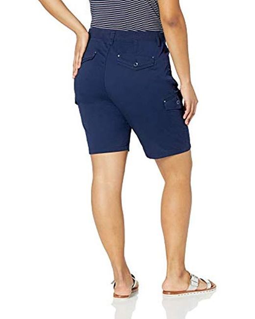 LEE Womens Plus Size Flex-to-go Relaxed Fit Utility Bermuda Short Casual  Shorts