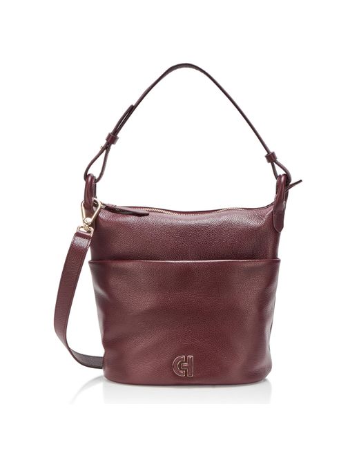 Cole Haan Purple Essential Soft Bucket Bag