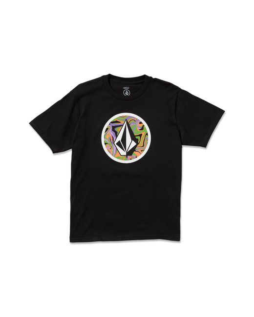 Volcom Black Crisp Stone Short Sleeve Tee for men