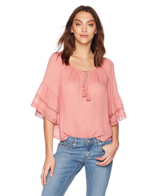 bell sleeve peasant top