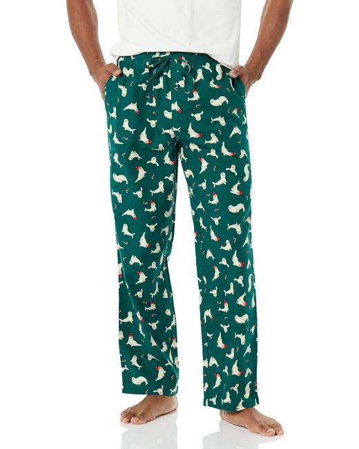 Amazon Essentials Green Flannel Pajama Pant for men