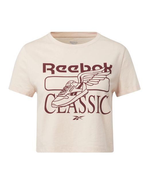 Reebok Sport-t-shirt Met Grafische Print Voor in het Pink