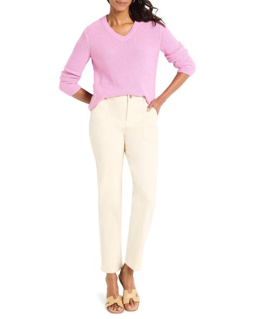 NIC+ZOE Pink Nic+zoe Crimpy Cord Sweater