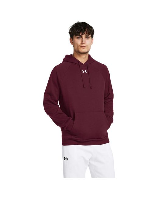 Under Armour Red Rival Fleece Hoodie, for men