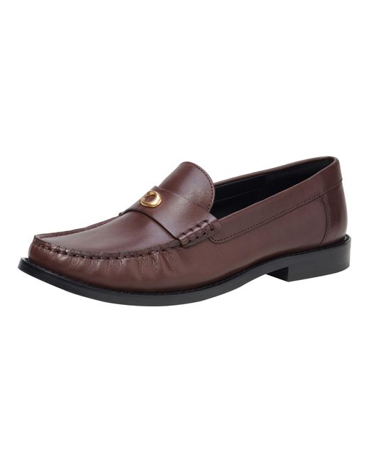 COACH Brown Jolene Leather Loafer