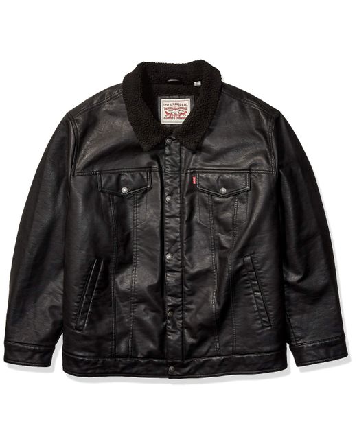 Levi's faux leather jacket sherpa Clearance