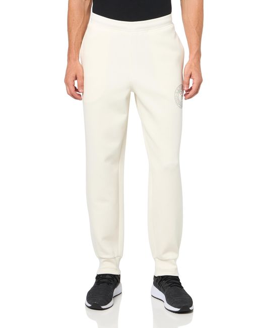 Lacoste White Embossed Croc Double Face Trackpants for men