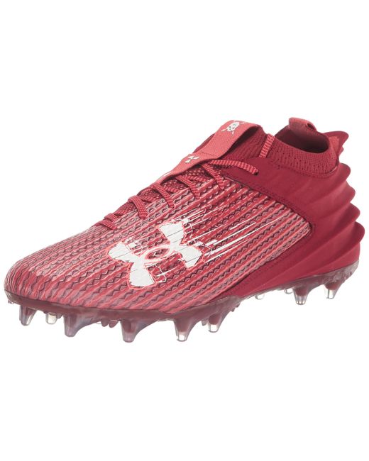 Under Armour Blur Smoke 2.0 Molded Cleat Football Shoe, in Red for Men ...