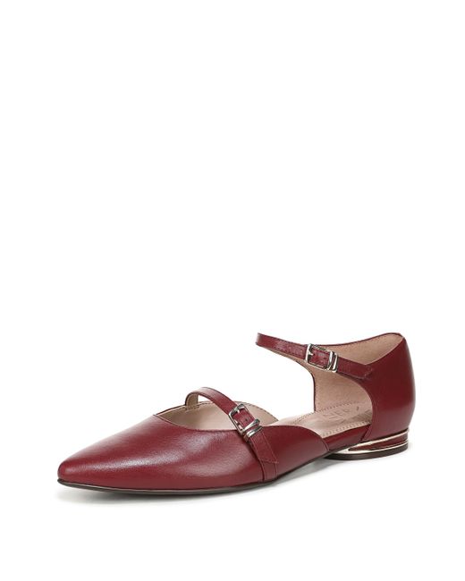 Naturalizer Pink Harmony Mary Jane Flat Cranberry Red Leather 7.5 W