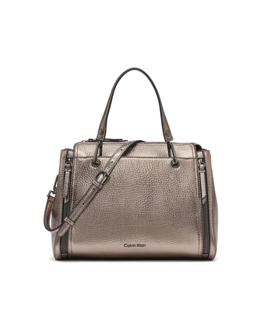 Calvin Klein Gray Reyna Novelty Satchel