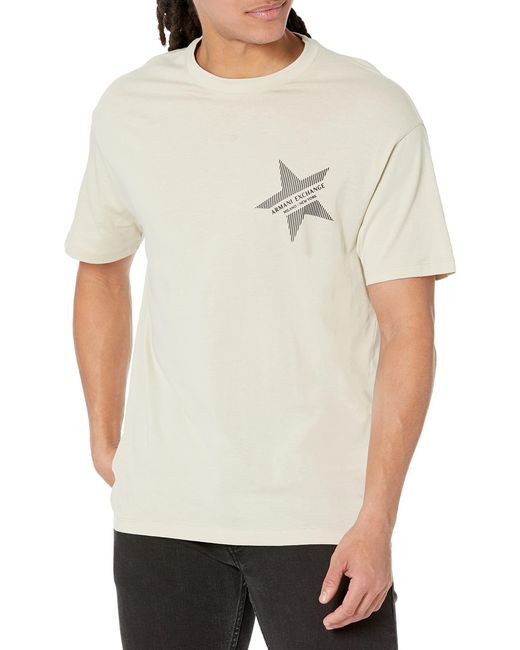 Emporio Armani White A | X Armani Exchange Star Logo Tee for men