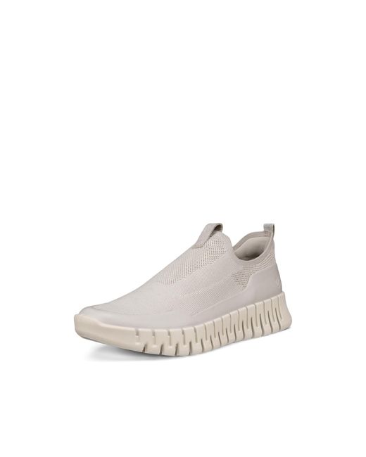 Ecco White Gruuv Easy Slip On Sneaker