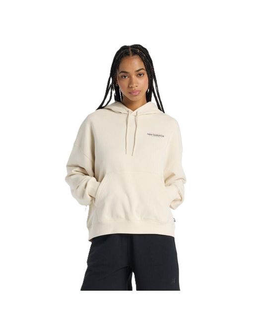 New Balance Natural Multi Color Logo Hoodie
