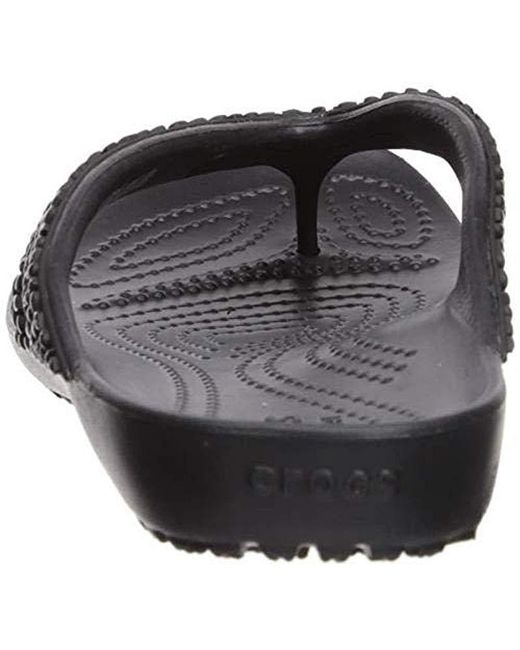 Crocsâ¢ Synthetic Kadee Ii Embellished Flip W Women's Flip Flops / Sandals (shoes) In Black 