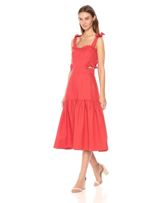 sleeveless cotton midi dress