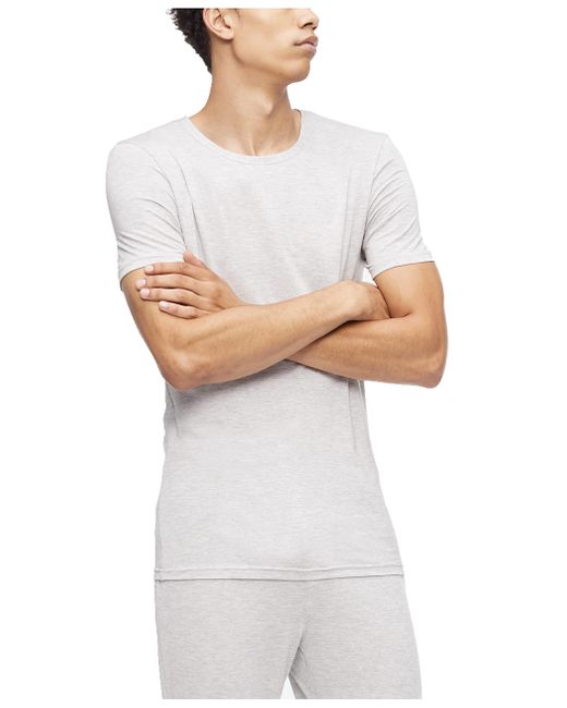 Calvin Klein White Ultra-soft Modern Modal Lounge Crewneck T-shirt Grey Heather for men