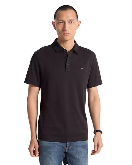 Michael Kors Black Sleek Mk Polo for men