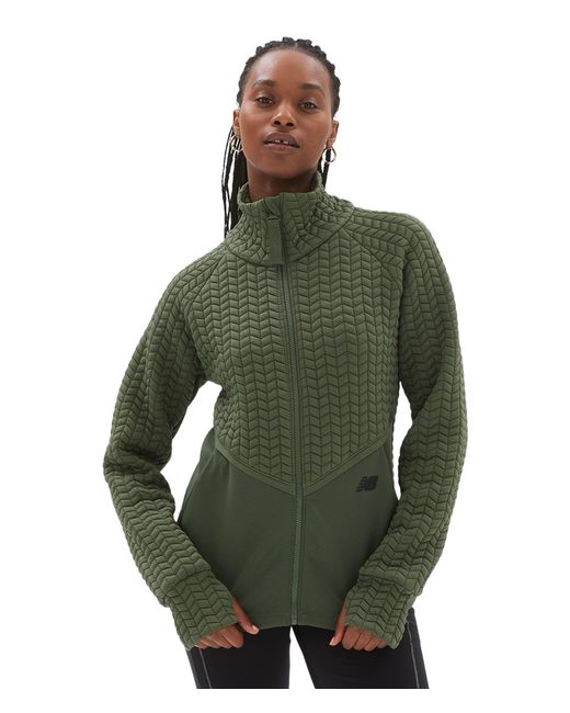 New Balance Nb Heat Loft Athletic Jacket in Green | Lyst