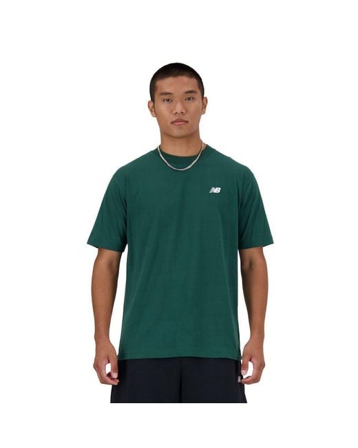 New Balance Green Sport Essentials Cotton T-shirt for men