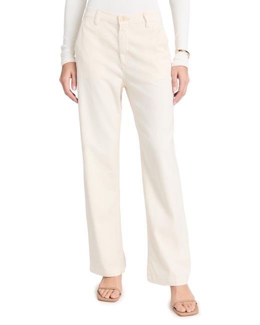 AG Jeans White Caden Straight Trousers