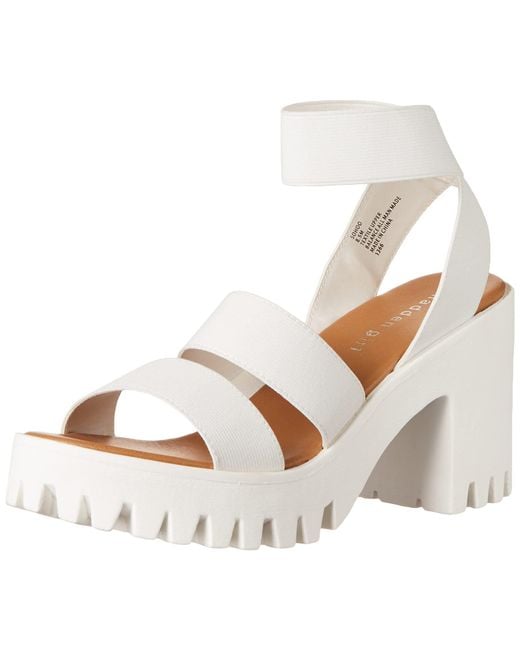 Madden Girl Sohoo Heeled Sandal in White/White (White) Lyst