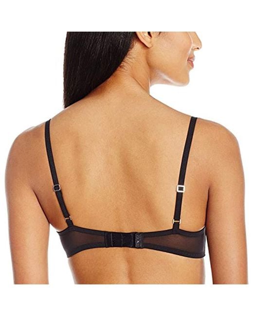 DKNY Womens Classic Lace Sheer Bralette, Black, Small