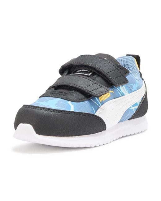 PUMA Blue R78 Hot Wheels Hook And Loop Shoes Sneaker