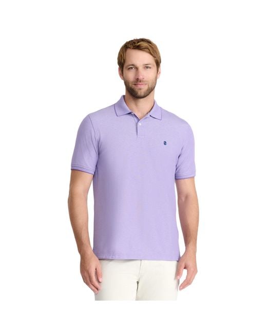 Izod Purple Advantage Performance Short-sleeve Polo Shirt for men