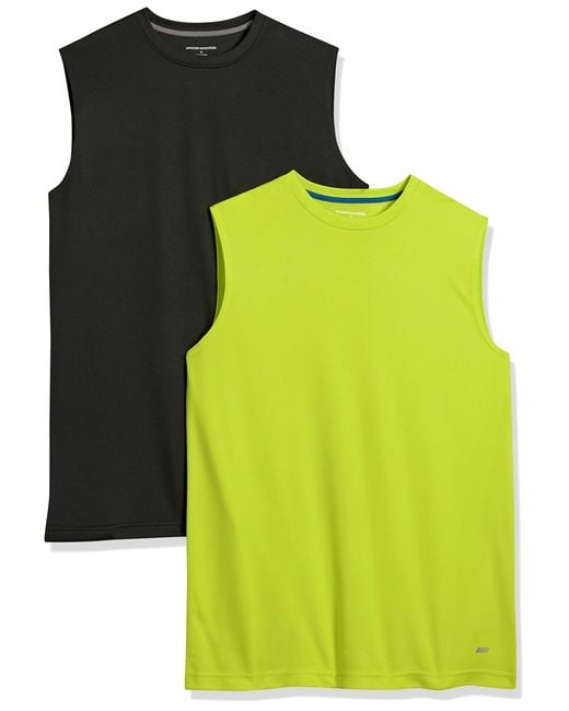 Amazon Essentials Active Performance Muskel-Tanktop aus Tech-Stretch in Yellow für Herren
