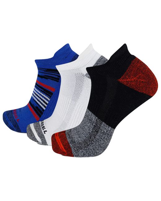 Merrell Blue And Recycled Everyday Half Cushion Socks-3 Pair Pack-repreve Hiking Arch Support