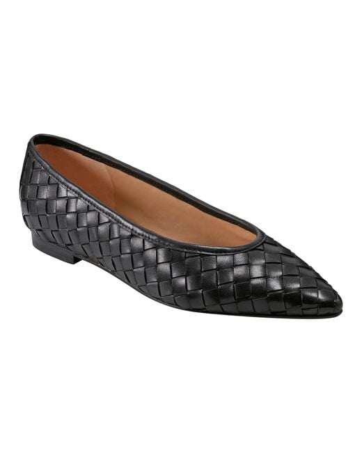 Marc Fisher Black Damaria Ballet Flat