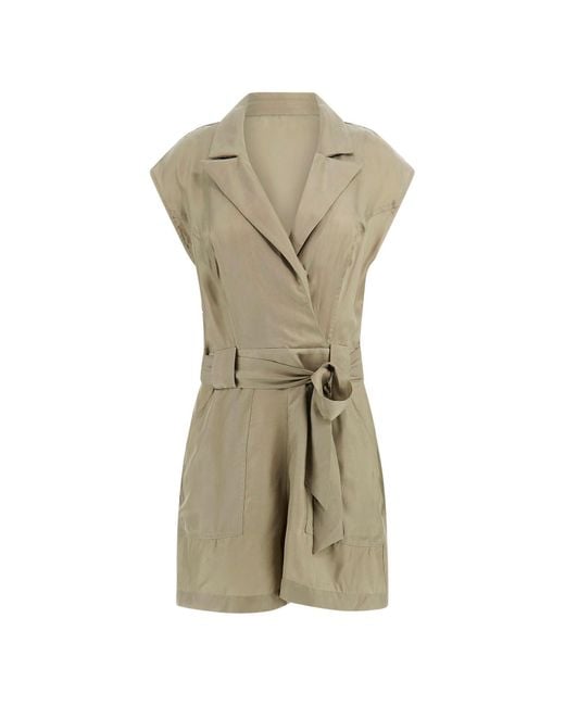 Guess Natural S Sl Amia Cupro Romper